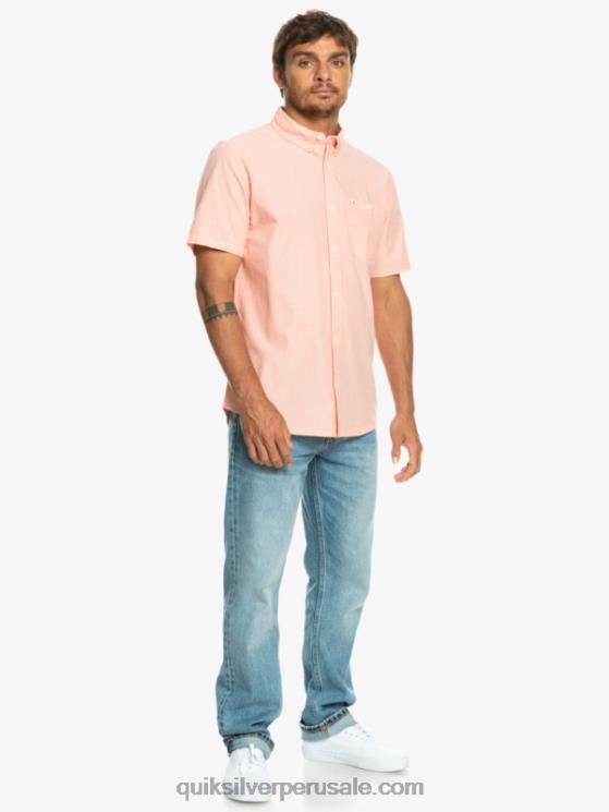 Quiksilver N8LNT380 hombres salmón fresco camiseta de manga corta