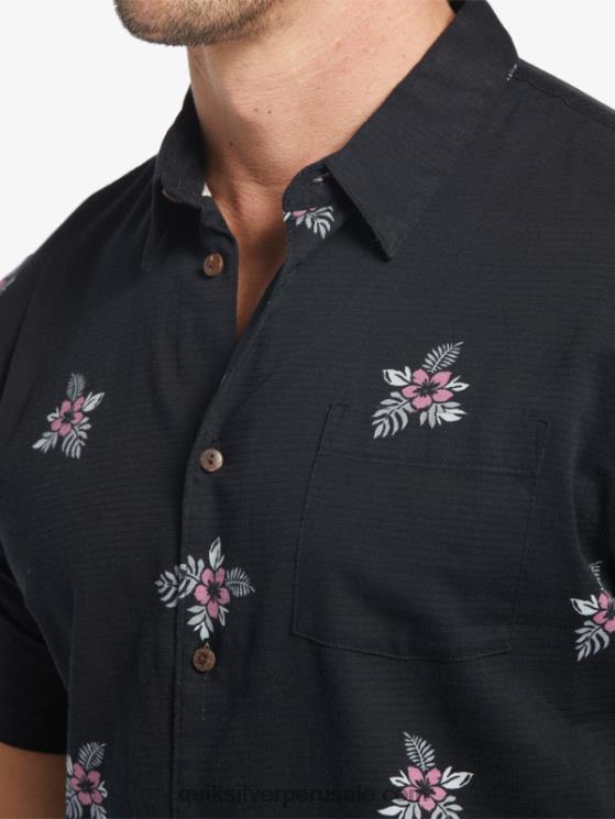 Quiksilver N8LNT424 hombres pequeños pedales negros camiseta manga corta pedales pequeños waterman
