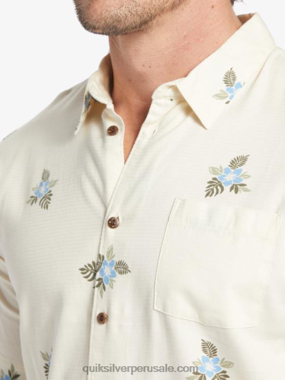Quiksilver N8LNT425 hombres pedales pequeños blancos antiguos camiseta manga corta pedales pequeños waterman