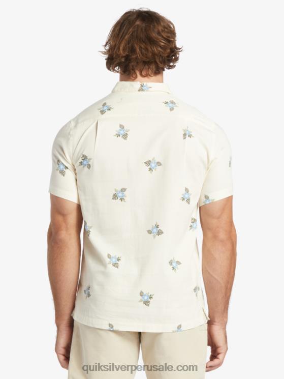 Quiksilver N8LNT425 hombres pedales pequeños blancos antiguos camiseta manga corta pedales pequeños waterman