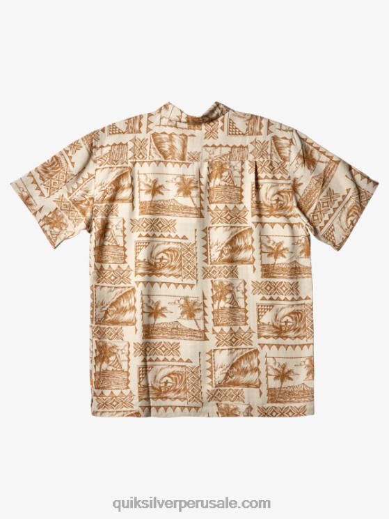 Quiksilver N8LNT432 hombres surfistas de arroz integral camiseta de manga corta waterman surf trippers
