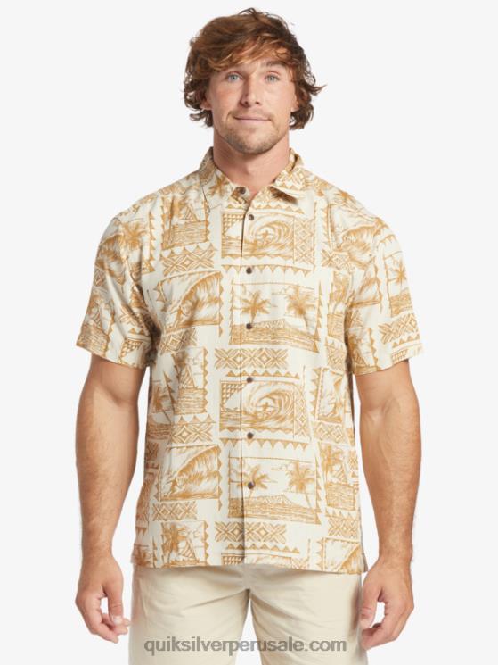 Quiksilver N8LNT432 hombres surfistas de arroz integral camiseta de manga corta waterman surf trippers