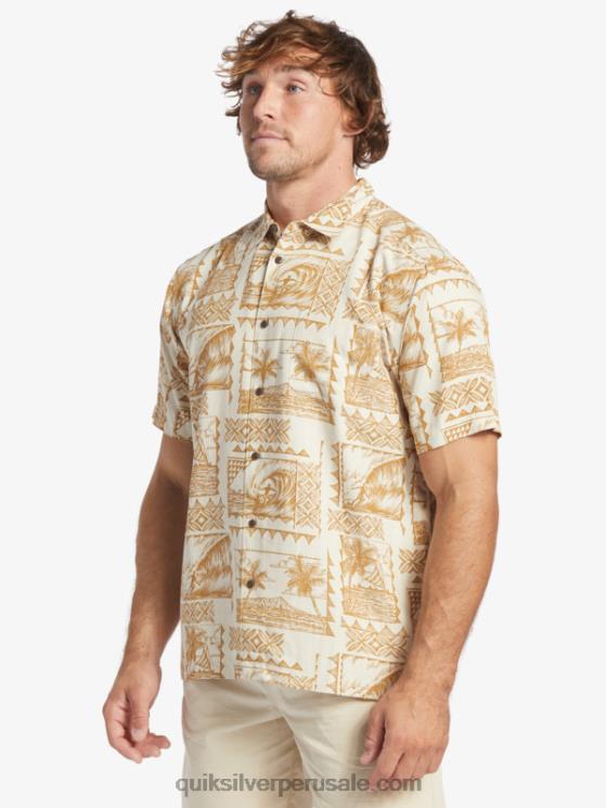 Quiksilver N8LNT432 hombres surfistas de arroz integral camiseta de manga corta waterman surf trippers