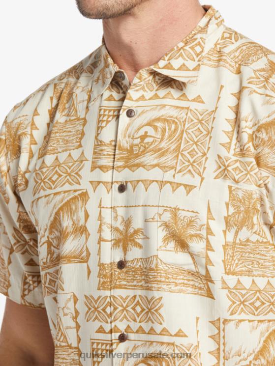 Quiksilver N8LNT432 hombres surfistas de arroz integral camiseta de manga corta waterman surf trippers