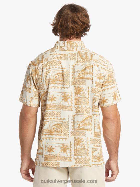 Quiksilver N8LNT432 hombres surfistas de arroz integral camiseta de manga corta waterman surf trippers