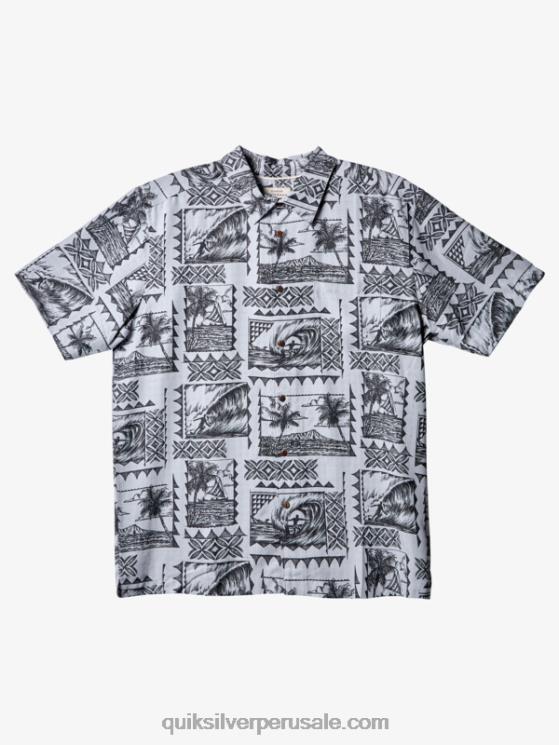 Quiksilver N8LNT433 hombres excursionistas de surf negro camiseta de manga corta waterman surf trippers