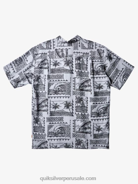 Quiksilver N8LNT433 hombres excursionistas de surf negro camiseta de manga corta waterman surf trippers