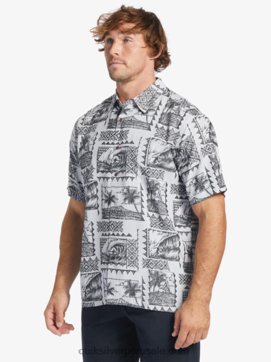 Quiksilver N8LNT433 hombres excursionistas de surf negro camiseta de manga corta waterman surf trippers