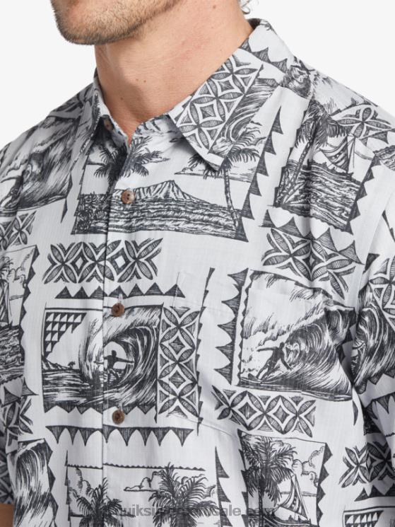 Quiksilver N8LNT433 hombres excursionistas de surf negro camiseta de manga corta waterman surf trippers
