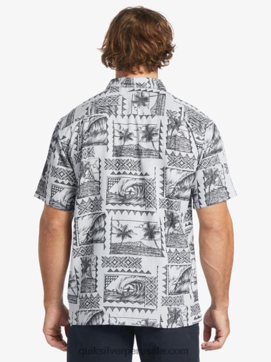Quiksilver N8LNT433 hombres excursionistas de surf negro camiseta de manga corta waterman surf trippers