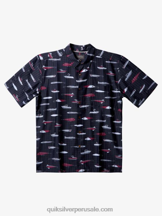 Quiksilver N8LNT441 hombres semana de arrastre negro camiseta técnica manga corta waterman drag week
