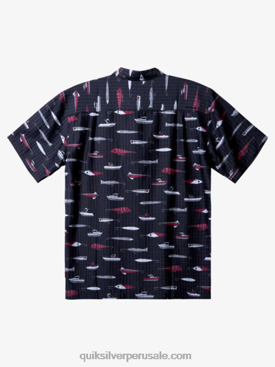 Quiksilver N8LNT441 hombres semana de arrastre negro camiseta técnica manga corta waterman drag week
