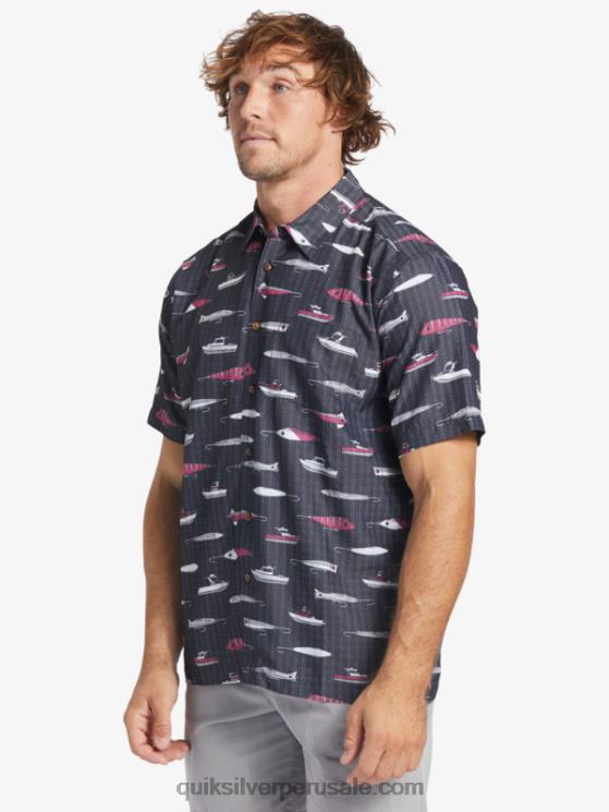 Quiksilver N8LNT441 hombres semana de arrastre negro camiseta técnica manga corta waterman drag week