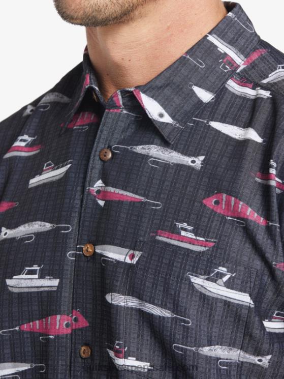 Quiksilver N8LNT441 hombres semana de arrastre negro camiseta técnica manga corta waterman drag week