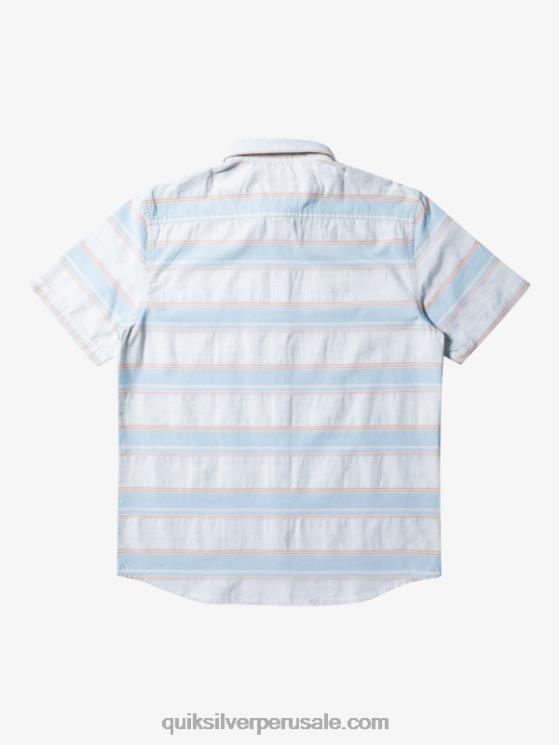 Quiksilver N8LNT447 hombres calle azul cielo cali camisa de manga corta cali amanecer