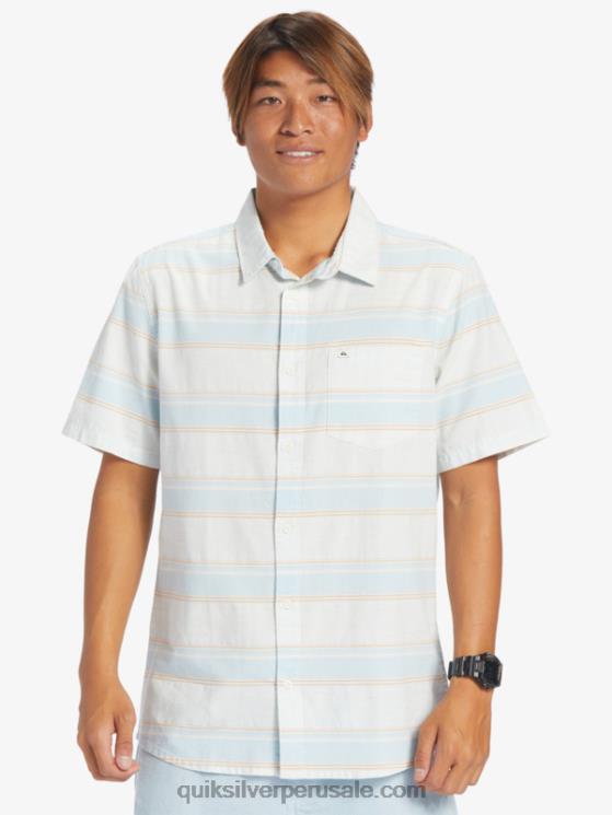 Quiksilver N8LNT447 hombres calle azul cielo cali camisa de manga corta cali amanecer