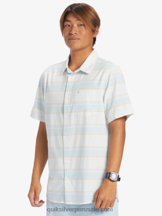 Quiksilver N8LNT447 hombres calle azul cielo cali camisa de manga corta cali amanecer