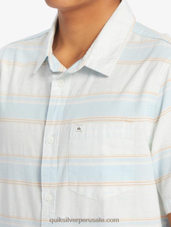 Quiksilver N8LNT447 hombres calle azul cielo cali camisa de manga corta cali amanecer