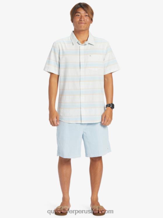 Quiksilver N8LNT447 hombres calle azul cielo cali camisa de manga corta cali amanecer