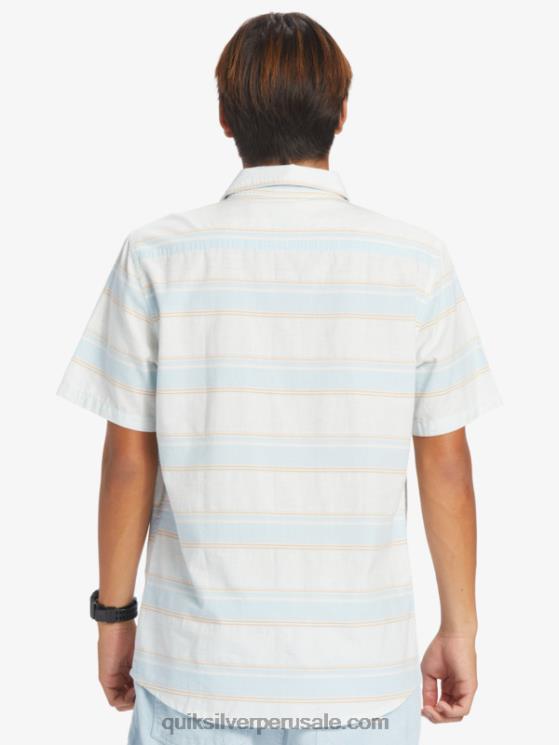 Quiksilver N8LNT447 hombres calle azul cielo cali camisa de manga corta cali amanecer