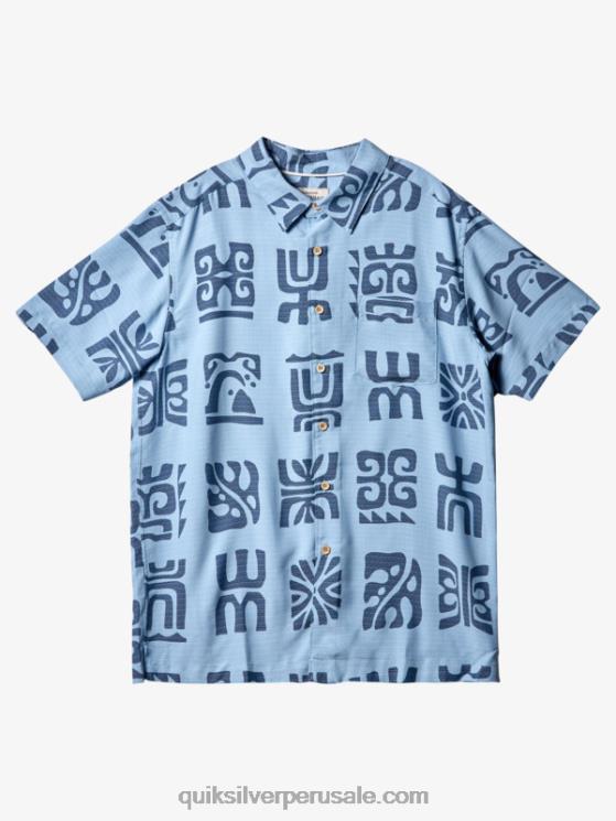 Quiksilver N8LNT457 hombres paleta de canal azul anochecer playera manga corta waterman channel paddle