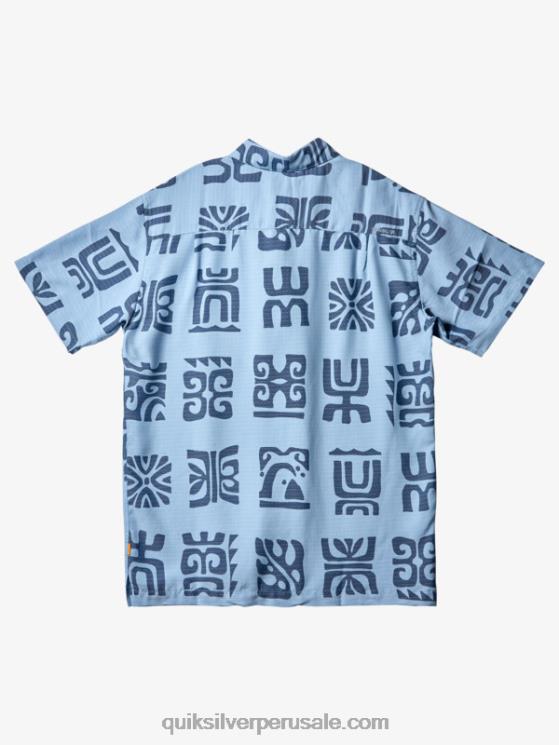 Quiksilver N8LNT457 hombres paleta de canal azul anochecer playera manga corta waterman channel paddle