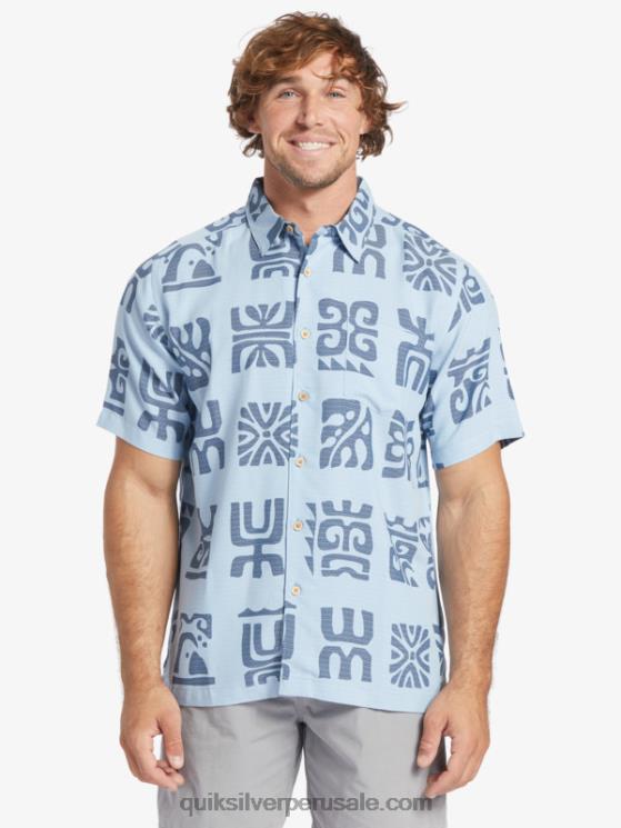 Quiksilver N8LNT457 hombres paleta de canal azul anochecer playera manga corta waterman channel paddle