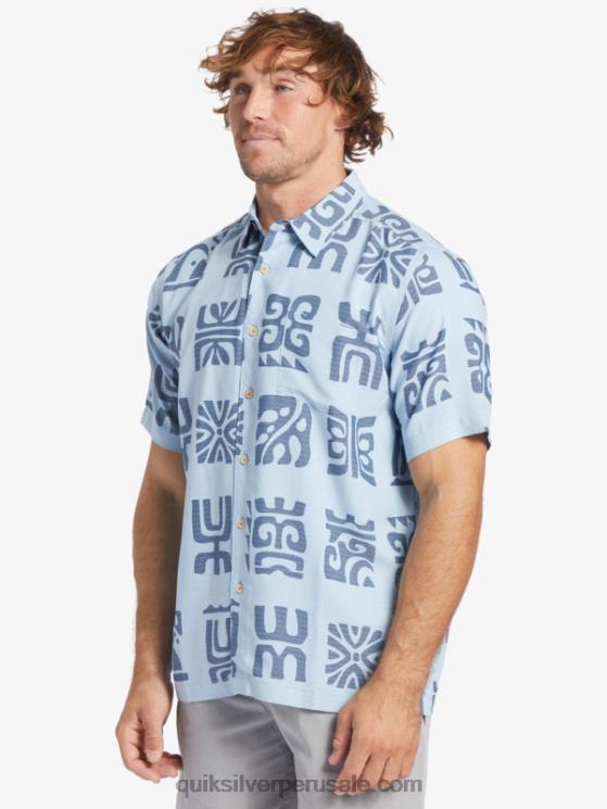 Quiksilver N8LNT457 hombres paleta de canal azul anochecer playera manga corta waterman channel paddle