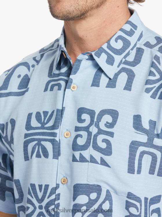 Quiksilver N8LNT457 hombres paleta de canal azul anochecer playera manga corta waterman channel paddle