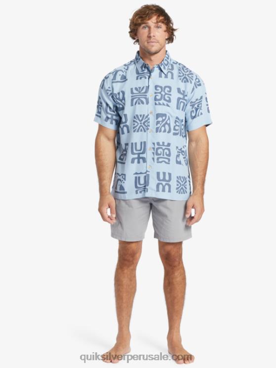 Quiksilver N8LNT457 hombres paleta de canal azul anochecer playera manga corta waterman channel paddle