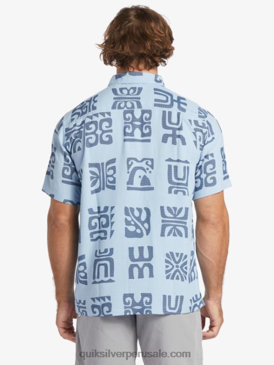 Quiksilver N8LNT457 hombres paleta de canal azul anochecer playera manga corta waterman channel paddle