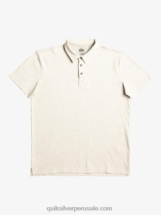 Quiksilver N8LNT475 hombres brezo gris claro polo de manga corta crucero al atardecer