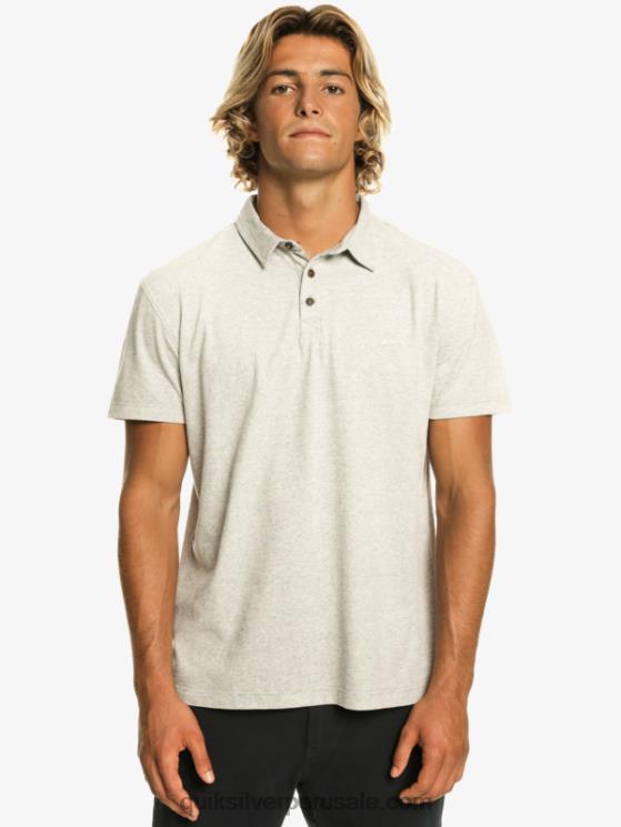 Quiksilver N8LNT475 hombres brezo gris claro polo de manga corta crucero al atardecer