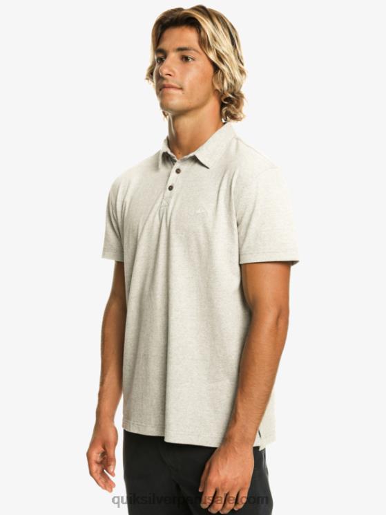 Quiksilver N8LNT475 hombres brezo gris claro polo de manga corta crucero al atardecer