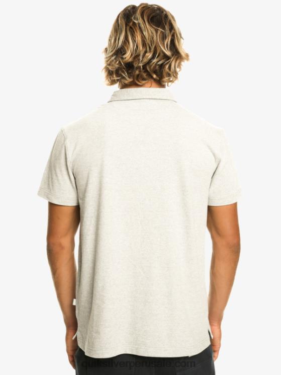 Quiksilver N8LNT475 hombres brezo gris claro polo de manga corta crucero al atardecer