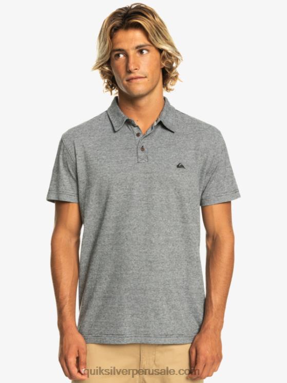 Quiksilver N8LNT476 hombres negro polo de manga corta crucero al atardecer