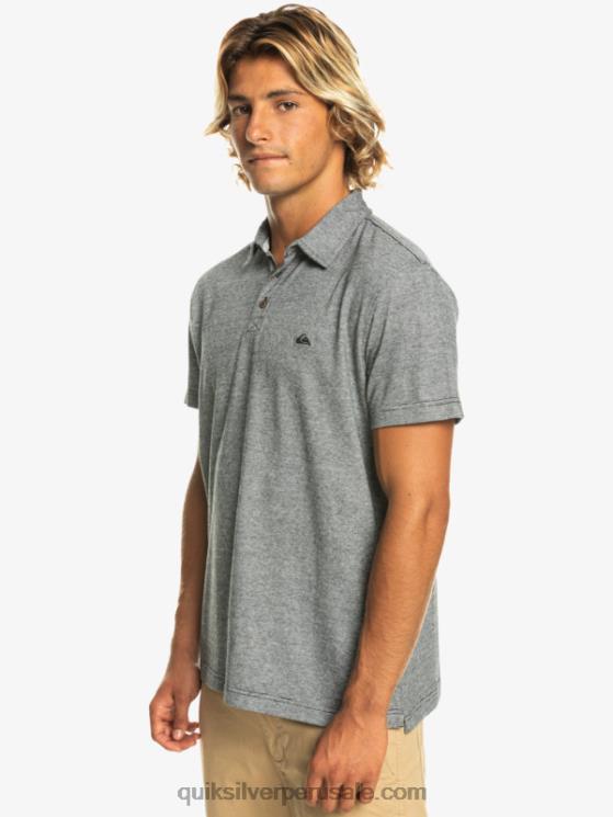 Quiksilver N8LNT476 hombres negro polo de manga corta crucero al atardecer