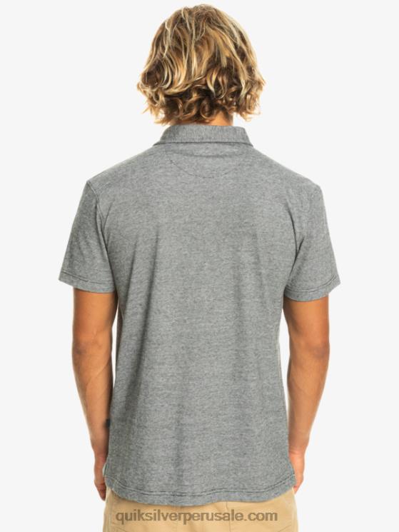 Quiksilver N8LNT476 hombres negro polo de manga corta crucero al atardecer
