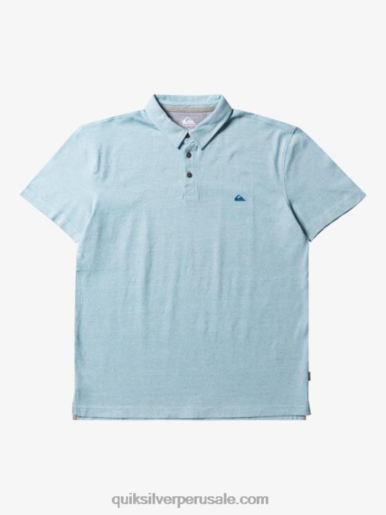 Quiksilver N8LNT477 hombres camafeo azul polo de manga corta crucero al atardecer