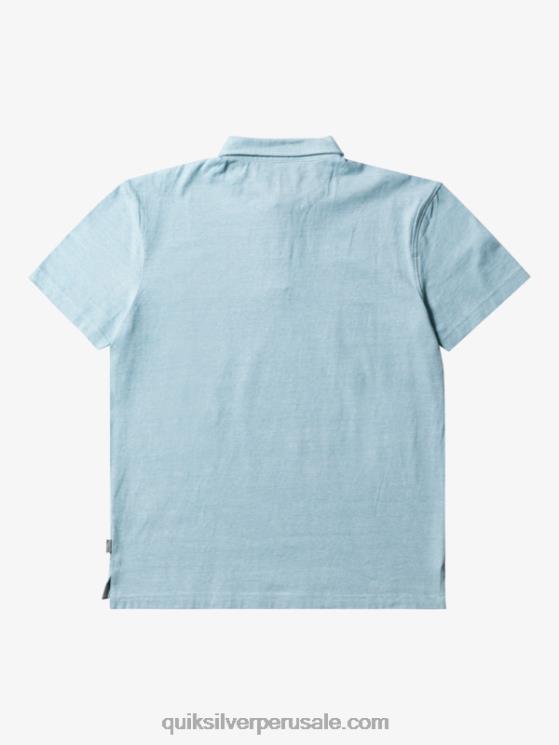 Quiksilver N8LNT477 hombres camafeo azul polo de manga corta crucero al atardecer