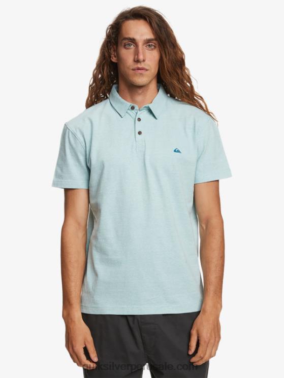 Quiksilver N8LNT477 hombres camafeo azul polo de manga corta crucero al atardecer