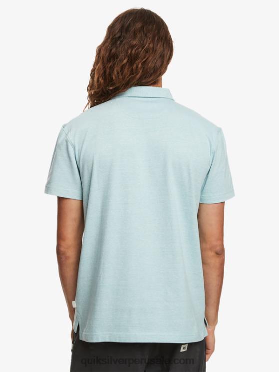 Quiksilver N8LNT477 hombres camafeo azul polo de manga corta crucero al atardecer