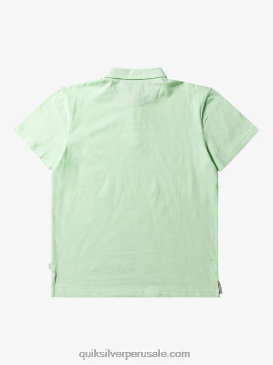 Quiksilver N8LNT479 hombres paraíso verde polo de manga corta crucero al atardecer