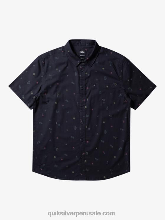 Quiksilver N8LNT589 hombres asfalto rave pacífica ss camisa de manga corta rave pacífica