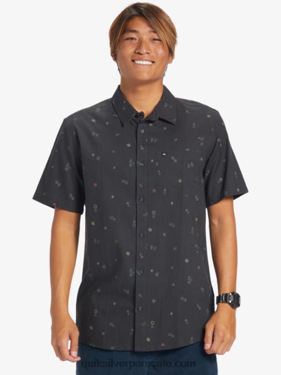 Quiksilver N8LNT589 hombres asfalto rave pacífica ss camisa de manga corta rave pacífica