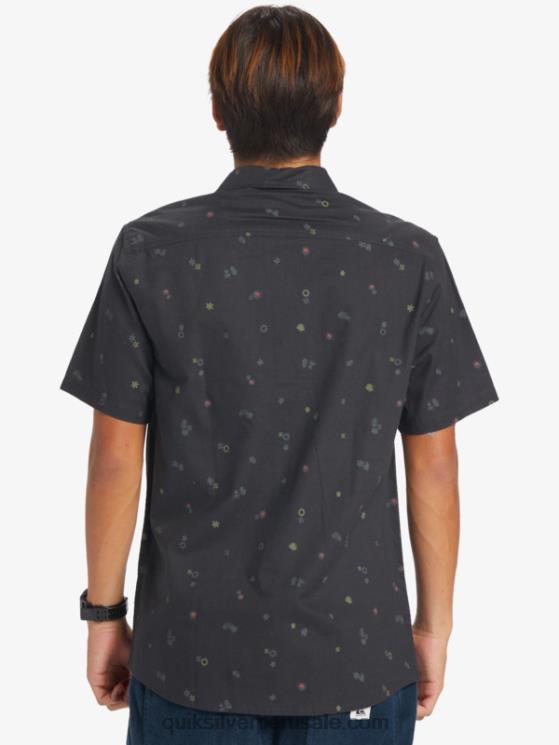 Quiksilver N8LNT589 hombres asfalto rave pacífica ss camisa de manga corta rave pacífica