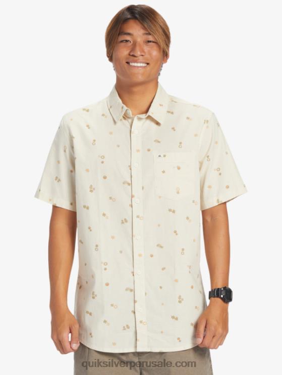 Quiksilver N8LNT590 hombres abedul pacífico rave ss camisa de manga corta rave pacífica