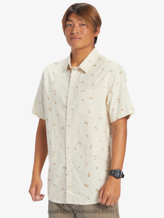 Quiksilver N8LNT590 hombres abedul pacífico rave ss camisa de manga corta rave pacífica