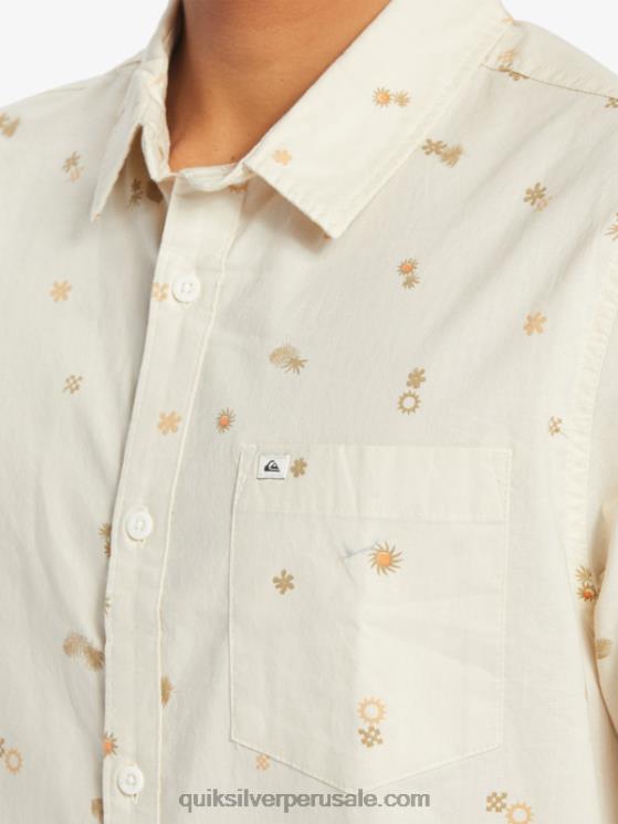 Quiksilver N8LNT590 hombres abedul pacífico rave ss camisa de manga corta rave pacífica