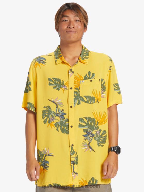 Quiksilver N8LNT651 hombres yema floral ss la camisa floral de manga corta